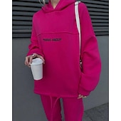 voordelige Trainingspakken-Dames Trainingspak Joggingbroeken Trainingsbroek Kant Zak Brief Sportoutfits Herfst Zwart Roze Training Sportkleding Hardlopen Thermisch Warm Winddicht Lange mouw Sport Sportkleding Rekbaar Normale
