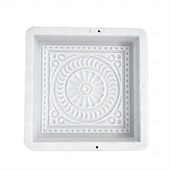 baratos Mofo-Molde de cimento plástico com design de pétala de 1 peça para passarela, pedras de piso, jardim, estrada, pátio, pavimentação, azulejos de parede, azulejos coloridos