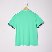  Herren Poloshirts Golfshirt Lässig Sport Klassisch Kurzarm Mode Cool Farbblock Knöpfe Sommer Frühling & Herbst Normale Passform Orange Grün Leicht Blau Poloshirts