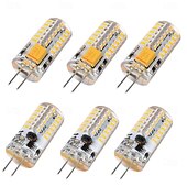 abordables Ampoules LED type maïs-Ampoules LED G4 AC/DC 12 V JC à culot à deux broches 3 W équivalent à une ampoule halogène 30 W blanc chaud rouge bleu vert 6 pièces