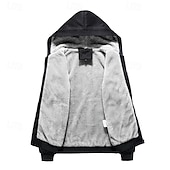 economico felpe in pile-Per uomo Felpa con cappuccio e zip Felpa con zip Felpa con cappuccio in pile Nero Rosso Blu marino Grigio Con Cappuccio Colletto Mao Semplice Con zip Tasca Frontale Sport &amp; Outdoor Casuale Quotidiano