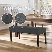 tanie Pokrowce na sofę-wodoodporne pokrowce do jadalni, rozciągliwy żakardowy pokrowiec na ławkę, antykurzowy, zdejmowany, nadający się do prania pokrowiec na siedzisko krzesła