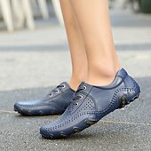 economico sandali da esterno-Scarpe da passeggio traspiranti da uomo bianche con ritagli – mocassini estivi casual con suola morbida per la guida, le vacanze al mare, l&#039;esplorazione della città e il comfort per tutto il giorno nelle giornate calde
