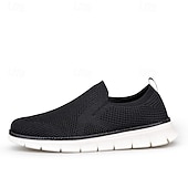 economico Sneakers da uomo-scarpe slip-on da uomo in similpelle beige con inserti in mesh – scarpe comode, leggere e traspiranti per l&#039;uso quotidiano, i viaggi e le attività rilassanti del fine settimana