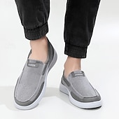 tanie Buty casual slip-on-szare, wsuwane, siatkowe trampki męskie, lekkie i wygodne, codzienne buty do chodzenia, biegania i aktywności na świeżym powietrzu