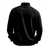 abordables Sudaderas Básicas_-Hombre Sudadera Sudadera con un cuarto de cremallera Albaricoque Negro Blanco Vino Rojo Media cremallera Plano Deporte Diario Festivos Poliéster Ropa de calle Básico Casual Primavera Otoño Ropa