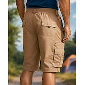abordables Fondos-Hombre Pantalones cortos de carga Pantalones cortos de senderismo Verano Al aire libre Ajuste regular Secado rápido Ligero Transpirable Bermudas Cintura elástica Negro Verde Ejército Tenis Golf