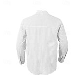 economico Camicie di lino-Per uomo Camicia Camicia di lino Camicia casual Camicia con Bottoni Camicia di cotone Semplice Vacanza Camicia hawaiana Nero Bianco Cachi Azzurro Manica Lunga Colletto alla coreana Primavera Autunno