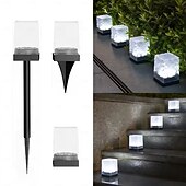 abordables Éclairage au sol-Lampe solaire multifonctionnelle alimentée par piquet de jardin, lampe d&#039;extérieur étanche et économe en énergie avec détecteur de mouvement pour balcon &amp;décoration de terrasse 1 pièce