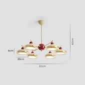 economico Luci a sospensione-Lampadario in vetro francese di metà secolo, elegante pendente per camera da letto &amp; studio