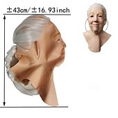 ieftine Masca și accesorii de Halloween-Mască de Halloween pentru bunica, costume realiste și înfricoșătoare, mască facială din latex, mască de groază pentru femeie în vârstă, recuzită de petrecere de vrăjitoare înfricoșătoare