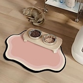 お買い得  玄関マット-ペットフィーディングマット、簡単クリーニング、防水、犬、猫マット、 raisedエッジ、プレースマットトレイ、床の食品のこぼれと水ボウルの混乱を止めるため