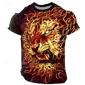 abordables Camisetas con estampado animal-Hombre Fénix Camiseta Manga Corta Camiseta Impresión 3D Cuello Barco Camisa Exagerado Design Fiesta Calle Casual Negro Amarillo Rojo Verano Primavera Todas las Temporadas Ropa S M L XL XXL XXXL 4XL