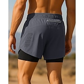 abordables Pantalons de Course &amp; Collants-Homme short avec collants Patchwork Shorts Extérieur Sport &amp; Loisir Occasionnel Respirant Séchage Rapide Léger Tennis Le golf Course Coupe régulière Tenue de sport Tenues de Sport Bloc de Couleur
