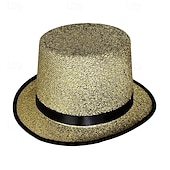 abordables Sombreros de fiesta-Sombrero de mago para espectáculos, sombrero Lincoln, sombrero alto de espectáculo, sombrero de jazz retro de 13 cm, estilo británico, combinable.