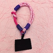 baratos Cordões de telefone e pulseiras-Nova pulseira de pulso colorida bloqueada, capa curta anti-perda para celular, dopamina, cartão estético de alta qualidade para homens e mulheres, confortável e resistente