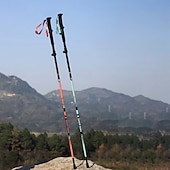 cheap Camping Accessories-Walking Stick Trekking Poles Collapsible Hiking Poles - Carbon Fiber, Trekking Sticks, Antishock and Quick Lock System, Telescopic, Collapsible, Ultralight