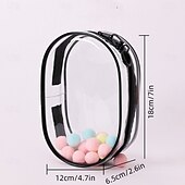 cheap Doll Clothing &amp; Accessories Sets-Clear Bag Keychain For 17/15cm Plush Doll(NO DOLL)Hanging Display CaseProtective CasePlastic PVC Storage Box (Clear Bag)