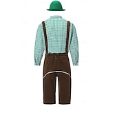 abordables Hombres-Oktoberfest Lederhosen Camisas Sombrero alpino bávaro Alemán alpino prados Hombre Fiesta Festival de Cerveza Paño de estilo tradicional