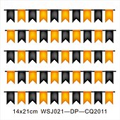 cheap Halloween Outdoor Decor-14x21/20X30cm Halloween Bunting Banner Spooky Party Decoration for Halloween Durable Fabric Banner with Ghost, Pumpkin, and Bat Designs  Indoor/Outdoor Hanging Decor for Home, Office, or Party Venues