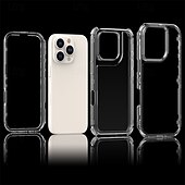 economico Cover per iPhone-telefono Custodia Per Apple AirTag iPhone 16 Pro Max Plus iPhone 15 14 Pro Max Plus iPhone 13 Pro Max Copertura Posteriore Trasparente Resistente agli urti TPU Acrilico PC