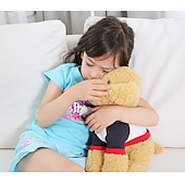 baratos Animais de Peluche-Animais de pelúcia para cães, brinquedos de pelúcia macios e fofinhos, golden retriever, cachorro de pelúcia grande, filhote de cachorro, animais de pelúcia, presente de aniversário para crianças,