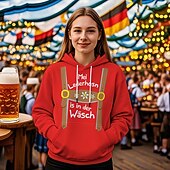 levne Mikiny s kapucí-Pivo Oktoberfest Kapuce Tisk Přední kapsa Grafika Pro Dámské Dospělé Karneval Pivo Oktoberfest Horká ražba Dovolená Párty