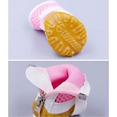 abordables Bottes &amp; Protecteurs de Pattes-Chaussures pour chien en maille, bottes pour animaux de compagnie, chaussures respirantes pour petit chien, sandales imperméables pour animaux de compagnie avec semelle antidérapante et fermeture à