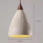 cheap Pendant Lights-Vintage Concrete Industrial Pendant Light Wood Farmhouse Single Hanging Ceiling Lamp Gray Cement Rustic Mid Century Modern Chandelier for Dining Room Kitchen Island Bedroom Cafe Bar
