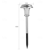 halpa Bug zapper-aurinkohyönteisviemäri vedenpitävä ulkokäyttöön tarkoitettu hyttysten tappaja ja valaistusta karkottava lamppu sisä- ja ulkokäyttöön puutarhaterassille violetti ja valkoinen valo (ruostumaton teräs -