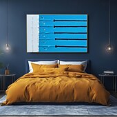 Недорогие Пейзажи-mintura ручная роспись 3d плавание картины маслом на холсте современная абстрактная текстурированная настенная живопись для украшения дома готовая к подвешиванию с натянутой рамой