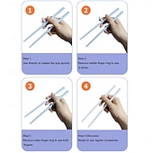 billiga Mat och bestick-Ätpinnar för vuxna, ätpinnar för att lära sig smaka asiatisk mat, gjorda av magmuskler &amp;silikonmaterial