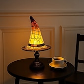 Недорогие Декоративные огни-1 шт. ретро смоляная шляпа ведьмы светильник уникальный ночной светильник для спальни прикроватный светильник атмосфера праздника Хэллоуин декоративный светильник usb-разъем