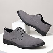 preiswerte Formell-Braune Derby-Schuhe aus hochwertigem Rindsleder für Herren mit glattem Kunstleder-Finish – klassisches Schuhwerk fürs Büro, formelle Anlässe und den Alltag