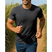 Χαμηλού Κόστους T-shirts και αμάνικα μπλουζάκια για τρέξιμο-Ανδρικά Τρέξιμο Top Tricou de Alergat Κοντομάνικο Μπλουζάκι Αναπνέει Γρήγορο Στέγνωμα Ελαφρύ Ελαστικό Τέννις Γκολφ Τρέξιμο ΑΘΛΗΤΙΚΑ ΡΟΥΧΑ Ρούχα Γυμναστικής Ριγέ Μαύρο Λευκό Θαλασσί