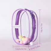 cheap Doll Clothing &amp; Accessories Sets-Clear Bag Keychain For 17/15cm Plush Doll(NO DOLL)Hanging Display CaseProtective CasePlastic PVC Storage Box (Clear Bag)