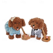 זול בובות ממולאות-כלב רובוטי מס.Control מרחוק כלב פרווה אלקטרוני צעצוע אינטראקטיבי הולך שר שירים מתנה לחילוף בנים ובנות בגיל 3-6 שנים מתנת חג המולד