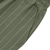 economico Vacanza-Per uomo Shorts Pantaloncini Estivi Pantaloncini casual Tasca Coulisse Elastico in vita A righe Comodità Indossabile Lunghezza al ginocchio All&#039;aperto Sport Quotidiano Moda Casual Nero Bianco