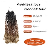 tanie Szydełkowe włosy-włosy szydełkowe yaki wstępnie zapętlone skręcane brązowe wiosenne mini włosy szydełkowe 8 cali 9 opakowań pasja twist z lokami syntetyczne przedłużki do włosów