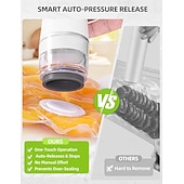abordables Rangements pour la cuisine-Machine à emballer sous vide portable améliorée pour aliments, machine à emballer sous vide portable avec arrêt automatique &amp;filtre amovible, verrouillage fraîcheur 5x
