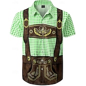 economico Abbigliamento Grafico-Camicie hawaiane Camicia Aloha bavarese Monaco Tedesco Alpino Grafico per Per uomo Adulti Stampa 3D  per Carnevale Birra Oktoberfest Spiaggia Vacanza Feste