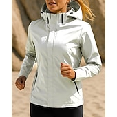 baratos Jaquetas de corrida-Mulheres Jaqueta de Corrida Jaqueta Outdoor Com Cordão Bolsos Manga Longa Blusas Roupa Esportiva Outono Cor Sólida Prova-de-Água A Prova de Vento Pilates Corrida Ioga Roupa de esporte Roupas