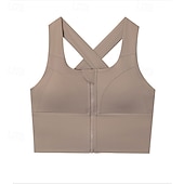 baratos Sutiãs esportivos &amp; coletes-Mulheres Sutiã de ioga Tanque Sutiã Pilates Roupa-Interior Suportes altos Respirável absorvente de suor Sem Fio Com almofadas Cor Sólida / Simples Esporte Roupas Esportivas Preto Azul Academia