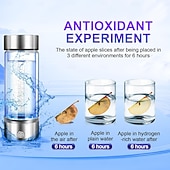 economico Attrezzatura da Campeggio-Bottiglia d&#039;acqua all&#039;idrogeno, generatore di acqua all&#039;idrogeno portatile, tecnologia SPE PEM, ionizzatore d&#039;acqua, regalo per amore, adatto per viaggi, esercizi, casa, coperchio nero.