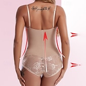 cheap Women&#039;s Shapewear-Women Shapewear Lace Plain Elastic For Pilates Dance Fitness