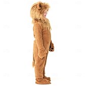 ieftine Costum de animal-Animal Leu Carnaval Costum Pijamale Kigurumi Onesies Basme Drăguţ Pentru copii Băieți Fete Halloween Carnaval Ziua Mondială a Cărții Performanță Îmbrăcăminte educativă Ținute pentru evenimente școlare