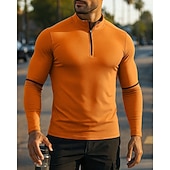 男性用 ランニングトップ ランニングTシャツ クォータージップ 長袖 Tシャツ ソリッド 速乾性 ライトウェイト 高通気性 テニス ゴルフ ランニング スポーツウェア アクティブウェア ダークグレー ブラック ホワイト お買い得  ランニングTシャツとタンクトップ-男性用 ランニングトップ ランニングTシャツ クォータージップ 長袖 Tシャツ ソリッド 速乾性 ライトウェイト 高通気性 テニス ゴルフ ランニング スポーツウェア アクティブウェア ダークグレー ブラック ホワイト