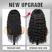 cheap Human Hair Lace Front Wigs-13x4 Human Hair Lace Frontal Wig High-quality Deep Wave Human Hair Wig 200% Density