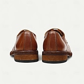 preiswerte Klassische Anzugschuhe-Herren Elegante Schuhe Spaziergang Leder Italienisches Vollnarbenleder Bequem Rutschfest Schnürung Schwarz Braun Kaffee
