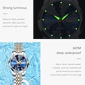 abordables Montres à quartz-Montre-bracelet de luxe pour femme, étanche, lumineuse, avec date et semaine, à quartz, en acier inoxydable